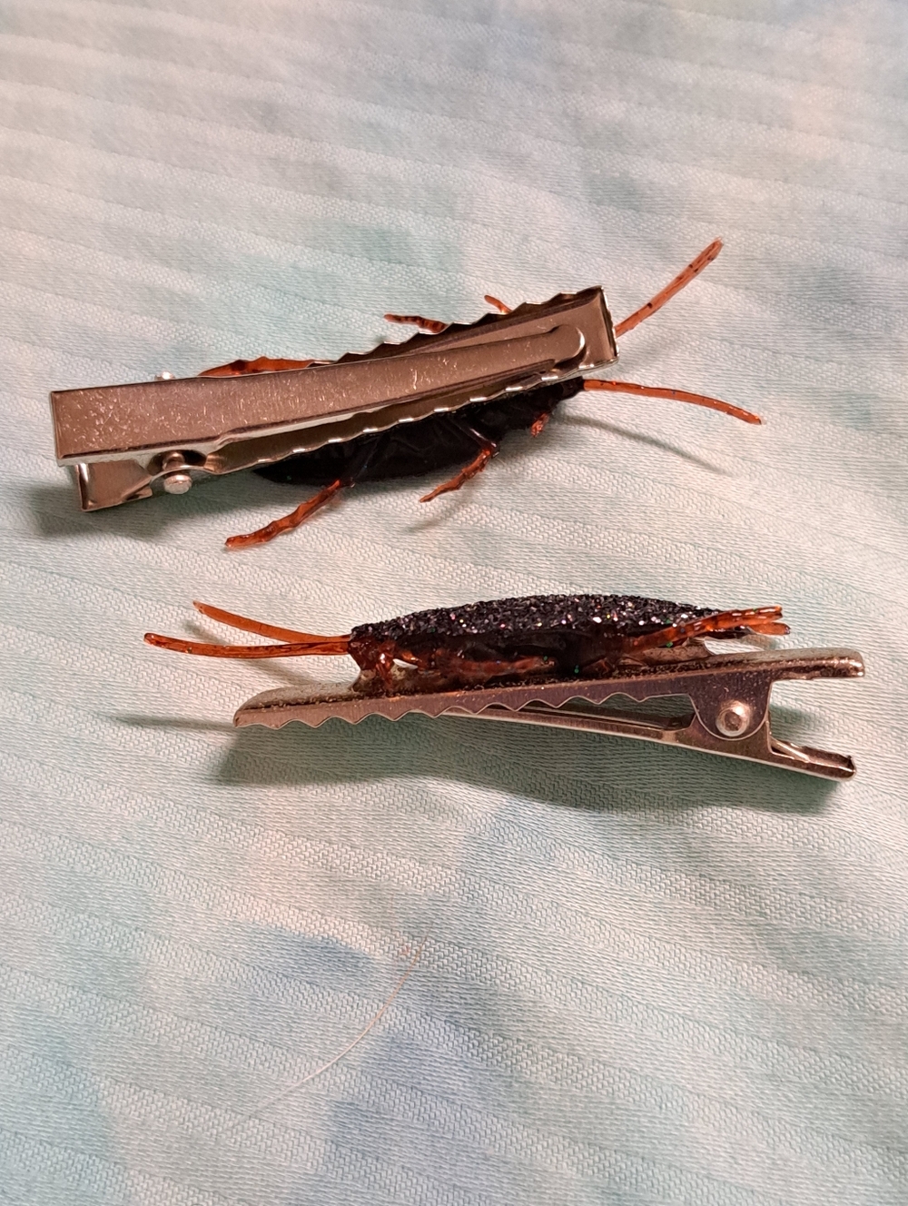 Dirty Dozen! Twelve Glitter Cockroach Clips!